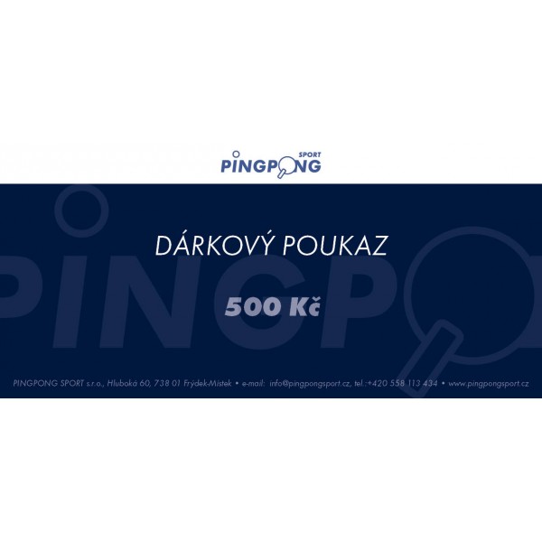 Dárkový poukaz 500 Kč Dárkový poukaz 500 Kč